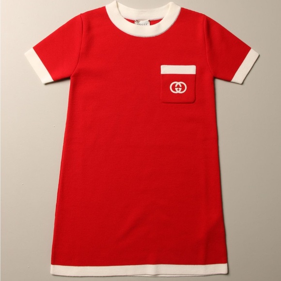 wool dress with gg logo Kids